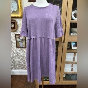 Boho Elegant casual Purple Women's Dress size medium